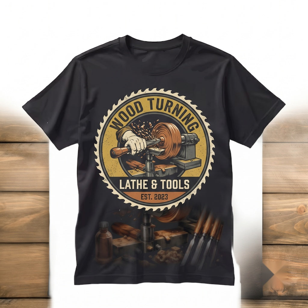 Wood Lathe Turning Graphic Carpenter Craftsman Hobbyist Apparel Unisex TShirt