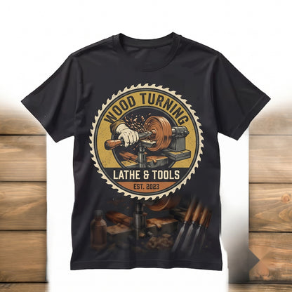 Wood Lathe Turning Graphic Carpenter Craftsman Hobbyist Apparel Unisex TShirt