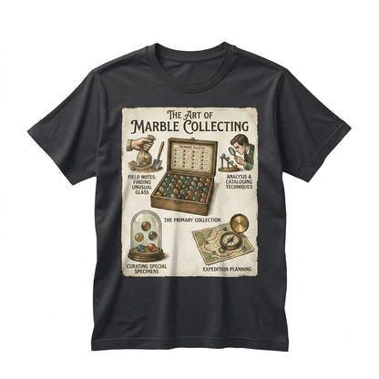 Vintage Distressed Marble Collector Graphic Illustration Retro Glass Toy Unisex TShirt