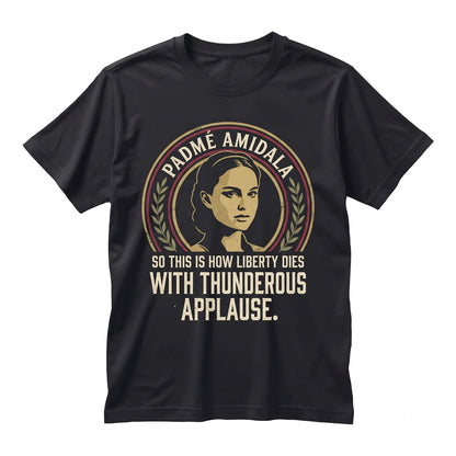 Vintage Padme Amidala Graphic Tee, Naboo Queen Retro Front Back Print Sci Fi Theme Park Vacation Gift Top, Unisex TShirt