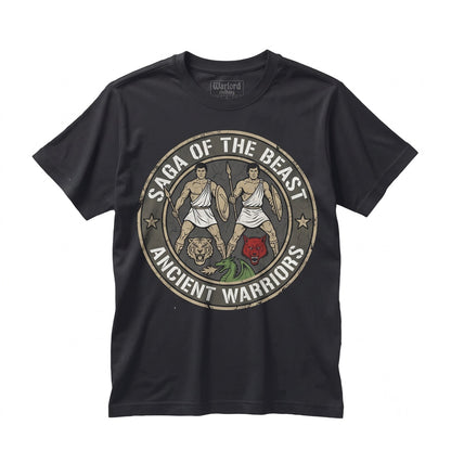 Vintage 1988 Werewolf Werebear Greek Mythology Arcade Graphic Cotton Crewneck Unisex TShirt