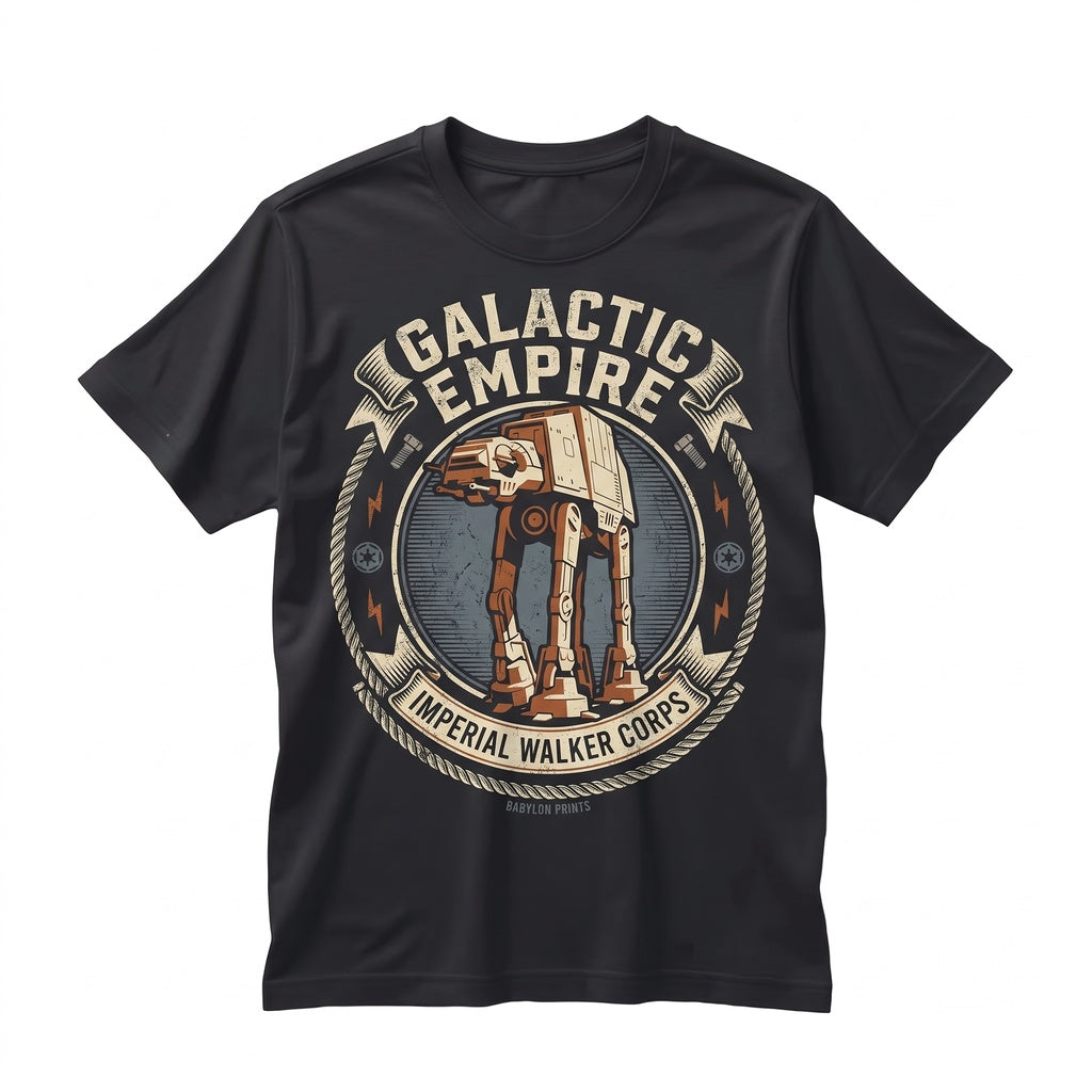 Vintage Retro Sci-Fi AT-AT Walker Hoth Ice Planet Battle Fan Gift Graphic Unisex TShirt