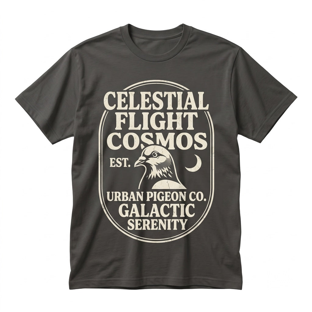 Three Pigeon Moon Retro Vintage Graphic Funny Oversized Washed Silly Gift Unisex TShirt