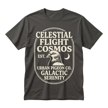 Three Pigeon Moon Retro Vintage Graphic Funny Oversized Washed Silly Gift Unisex TShirt