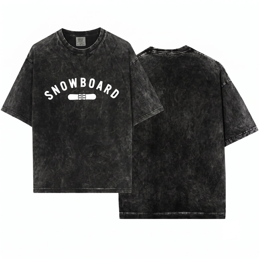 Snowboarder Winter Sports Crewneck Pullover Gift Unisex Wash T-Shirt
