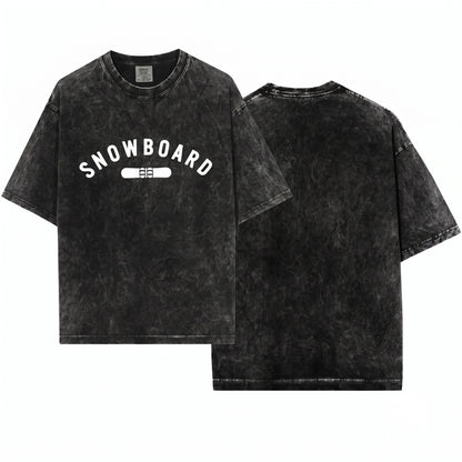 Snowboarder Winter Sports Crewneck Pullover Gift Unisex Wash T-Shirt