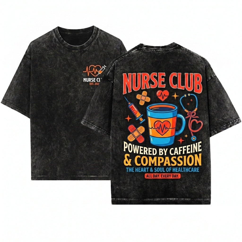 Retro Registered RN Nurse New Nursing School Gift Unisex Wash T-Shirt