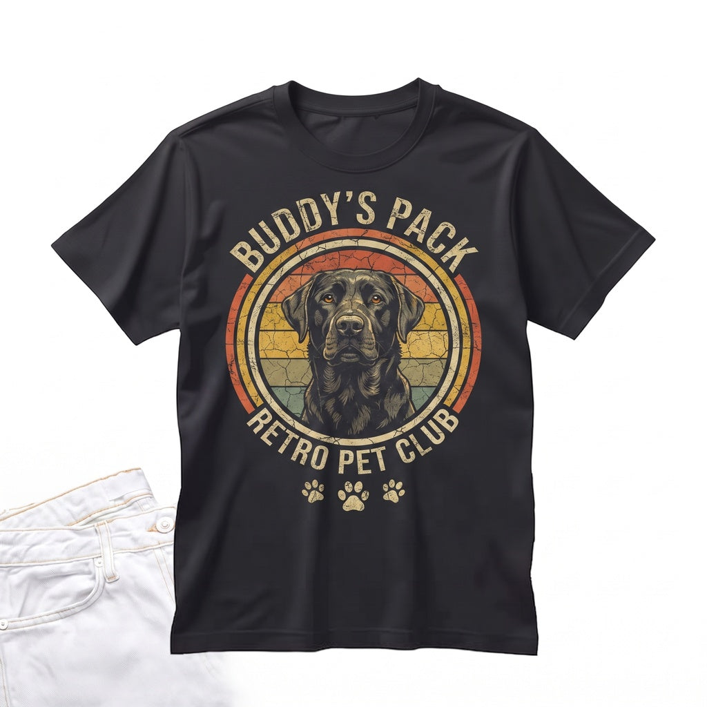 Custom Vintage Pet Portrait Graphic Apparel, Personalized Dog or Cat Name Present, Unisex TShirt