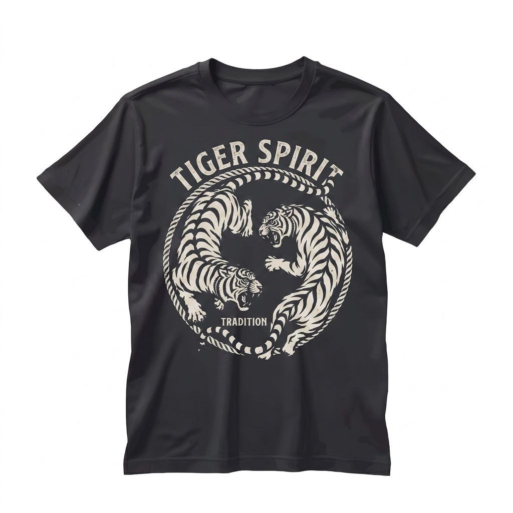 Vintage Japanese Red Tiger Graphic Retro Tattoo Style Minimalist Streetwear Unisex TShirt