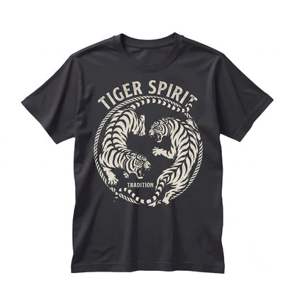 Vintage Japanese Red Tiger Graphic Retro Tattoo Style Minimalist Streetwear Unisex TShirt