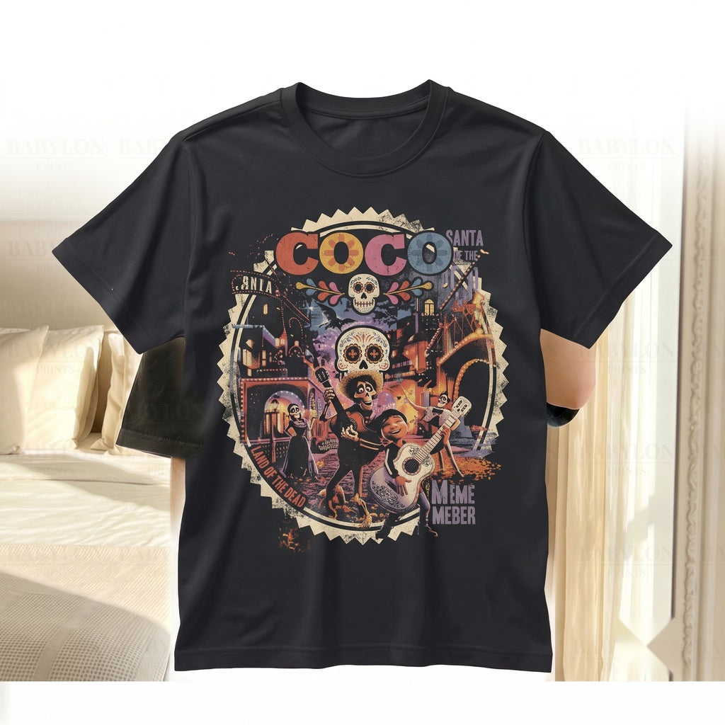 Vintage Miguel Music Movie Themed Poster Apparel Ernesto Hector Dante Graphic Tee Unisex TShirt