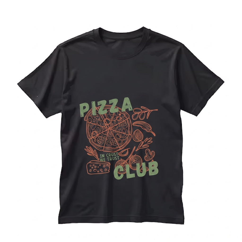 Custom Personalized Toddler Pizza Party Lover Club Kids Food Graphic Top Unisex TShirt