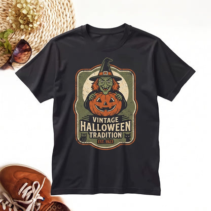 Retro Vintage Jack-o-Lantern Pumpkin Crewneck Sweater Fall Graphic Pullover Unisex TShirt