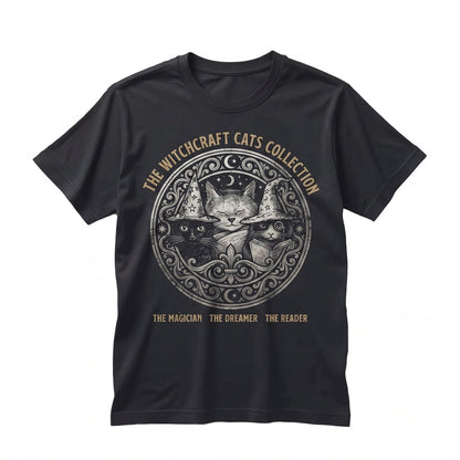 Witchy Black Cat Tarot Card Gothic Halloween Occult Lover Gift Unisex TShirt