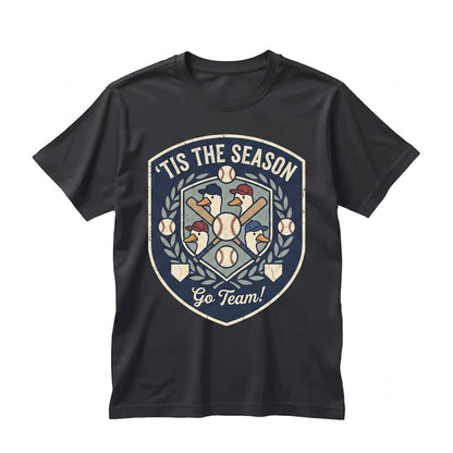 Funny Baseball Tis The Season Goose Game Day Sports Fan Vintage Graphic Mom Gift Unisex TShirt