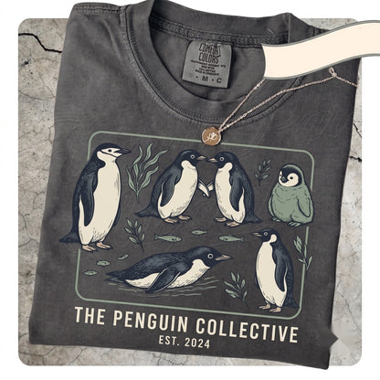 Cute Emperor Penguin Vintage Antarctic Wildlife Nature Graphic Illustration Gift Unisex TShirt