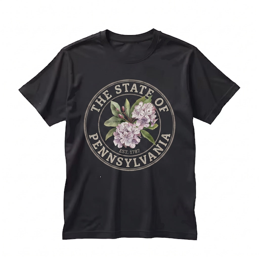 Pennsylvania Mountain Laurel Botanical Gardening Graphic Travel Gift for Mom, Girlfriend Unisex TShirt