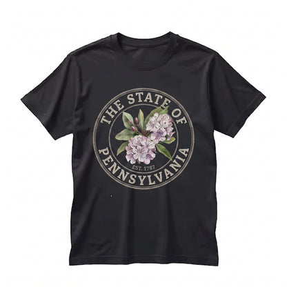 Pennsylvania Mountain Laurel Botanical Gardening Graphic Travel Gift for Mom, Girlfriend Unisex TShirt