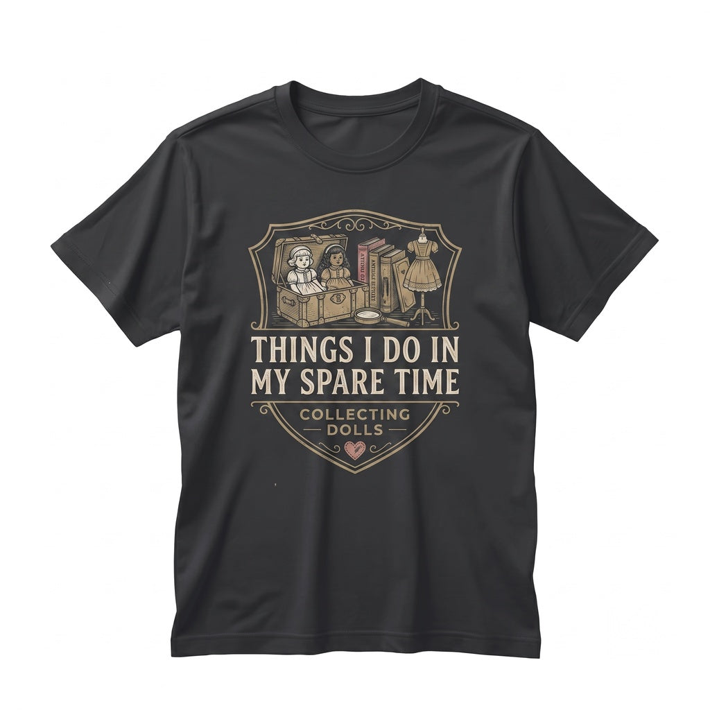 Vintage Victorian Doll Collector Graphic Retro Hobby Spare Time Unisex TShirt