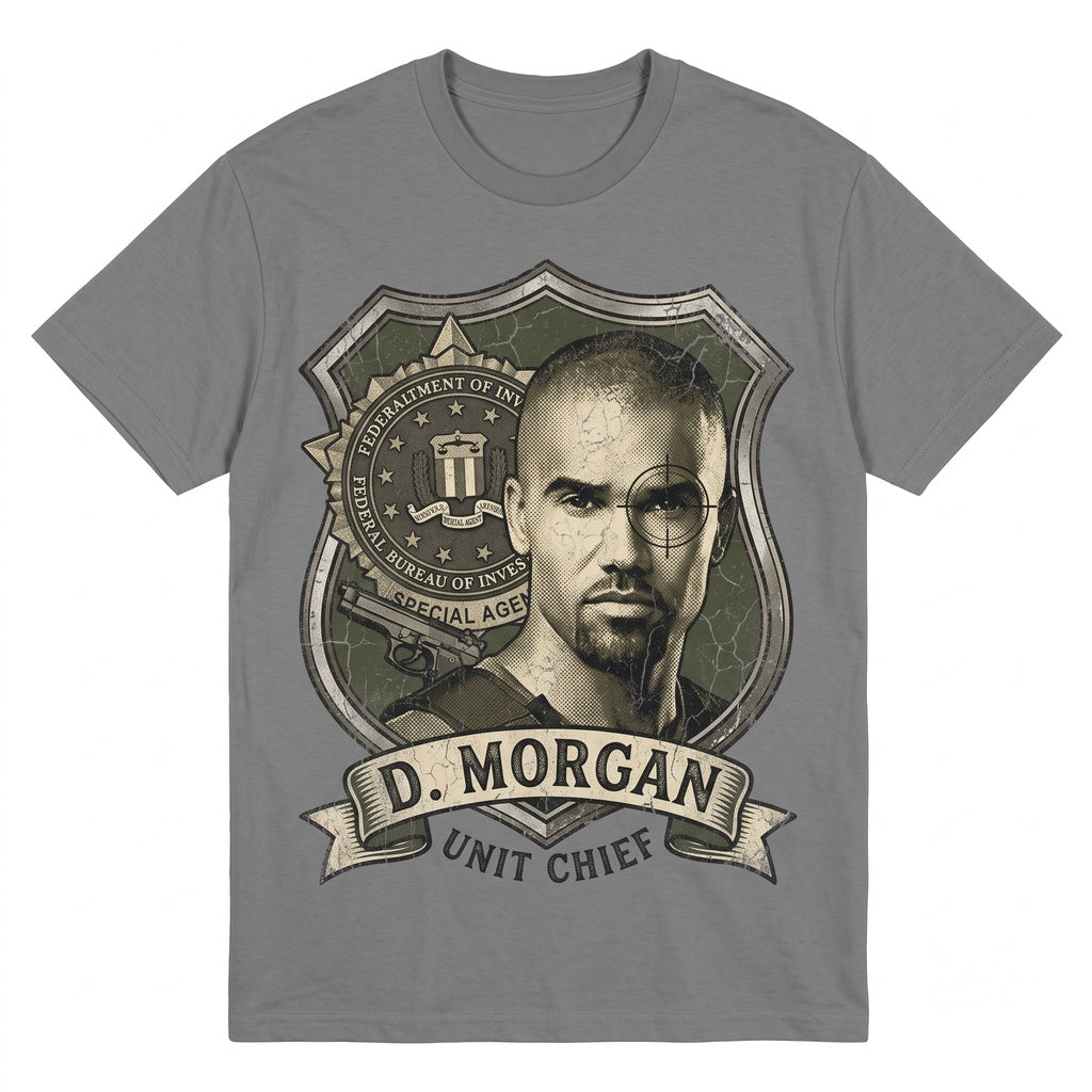 Derek Morgan Retro 90s Graphic Tee, Crime TV Fan Gift for Men Women Unisex TShirt