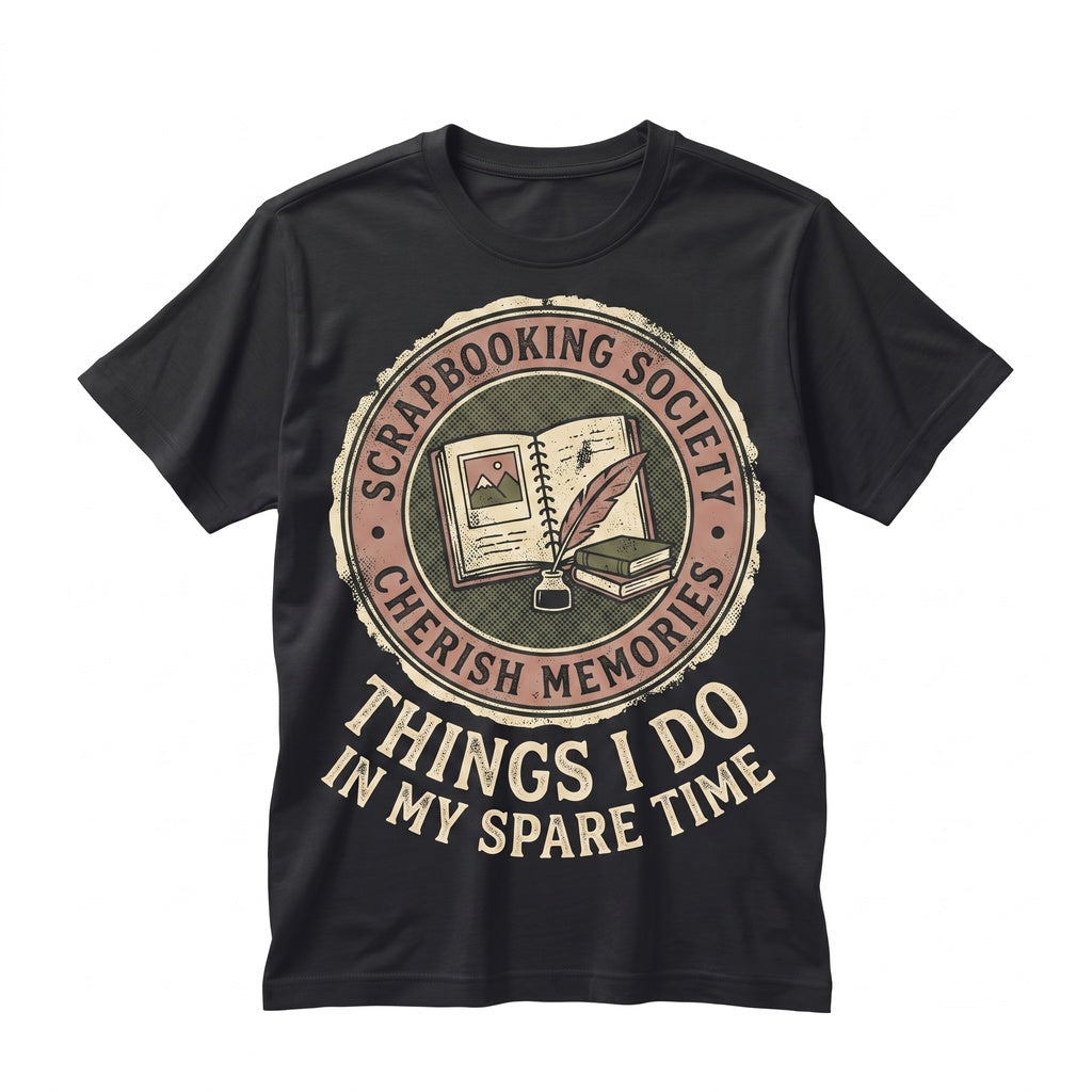 Scrapbooking Things I Do In My Spare Time Purple Graphic Unisex TShirt