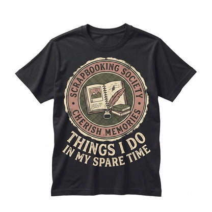 Scrapbooking Things I Do In My Spare Time Purple Graphic Unisex TShirt