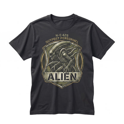 Retro Neon Green Extraterrestrial Creature Cinematic Art Unisex TShirt