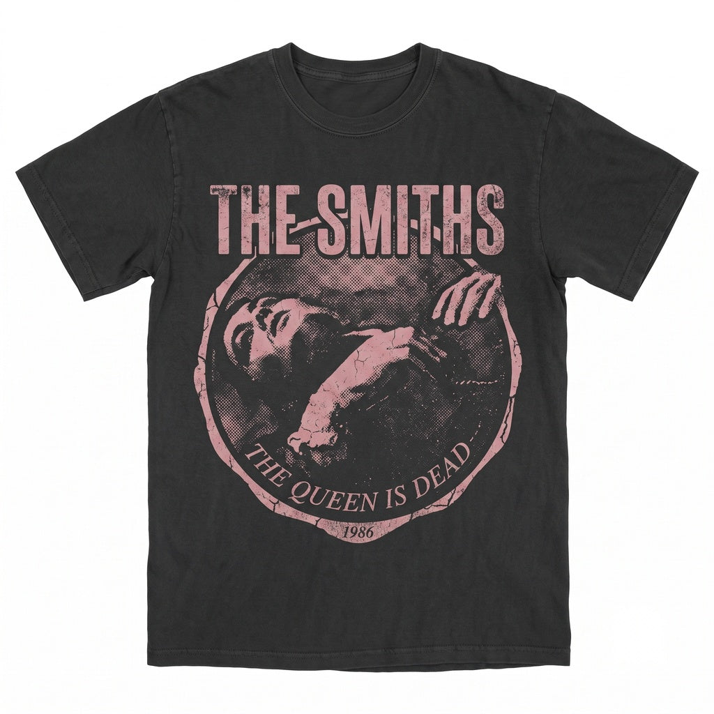 Vintage 80s British Indie Rock Band Graphic Pink Short Sleeve Cotton Unisex TShirt