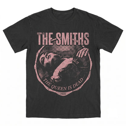 Vintage 80s British Indie Rock Band Graphic Pink Short Sleeve Cotton Unisex TShirt