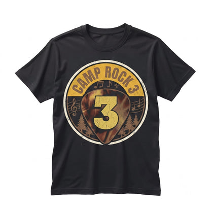 Camp Rock Logo Trendy 3 Land Vacation Matching Squad Group Graphic Top Unisex TShirt