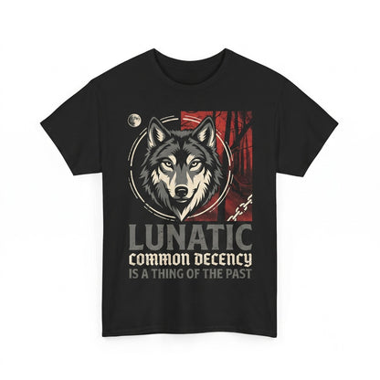 Vintage Japanese Lunatic Wolf Graphic Retro Aesthetic Unisex TShirt