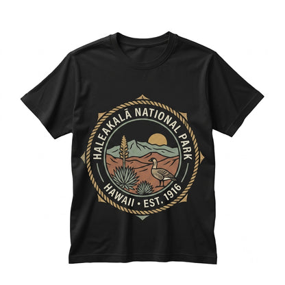 Haleakala National Park Vintage Hawaii Volcano Maui Sunset Tropical Adventure Travel Gift Unisex TShirt