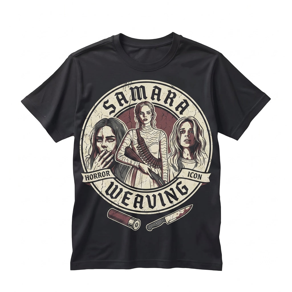Samara Weaving Retro 90s Vintage Horror Movie Fan Graphic Sweatshirt Hoodie Unisex TShirt