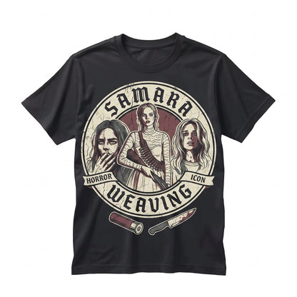 Samara Weaving Retro 90s Vintage Horror Movie Fan Graphic Sweatshirt Hoodie Unisex TShirt