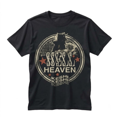 Keshi Hell Heaven World Tour 2022 Vintage Merch Graphic Indie R&B Pop Concert Music Streetwear Aesthetic Fan Gift Unisex TShirt