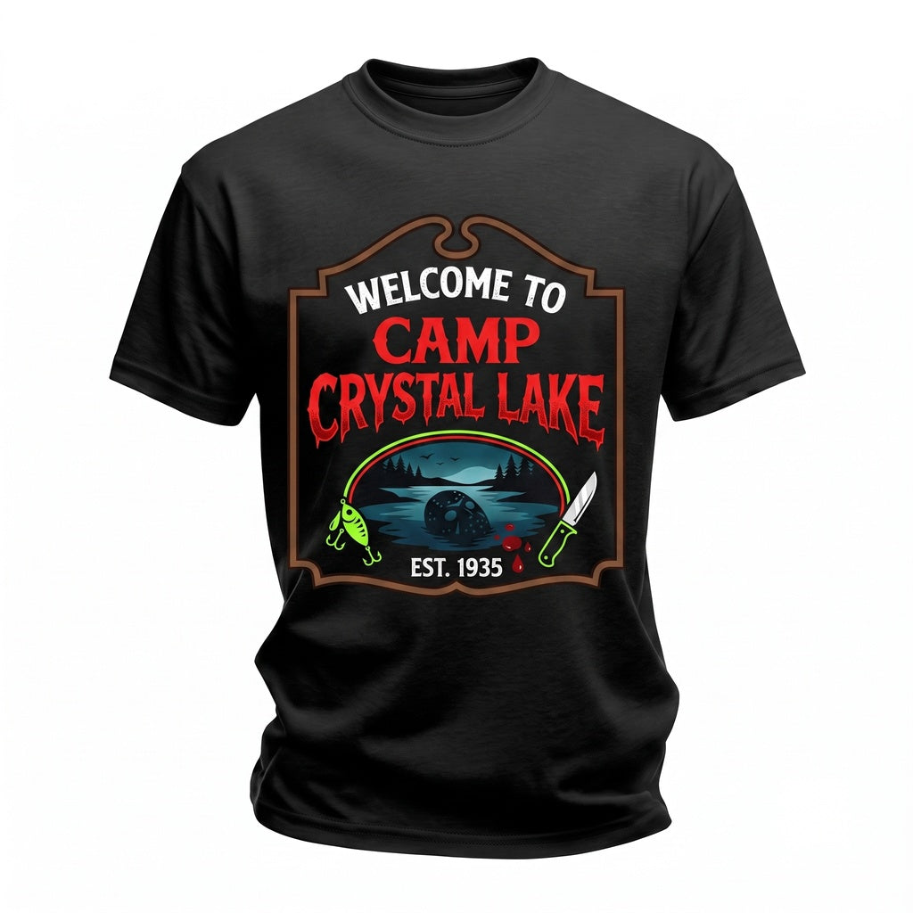 Welcome To Camp Crystal Lake Retro Horror Movie Graphic Counselor Gift Unisex TShirt