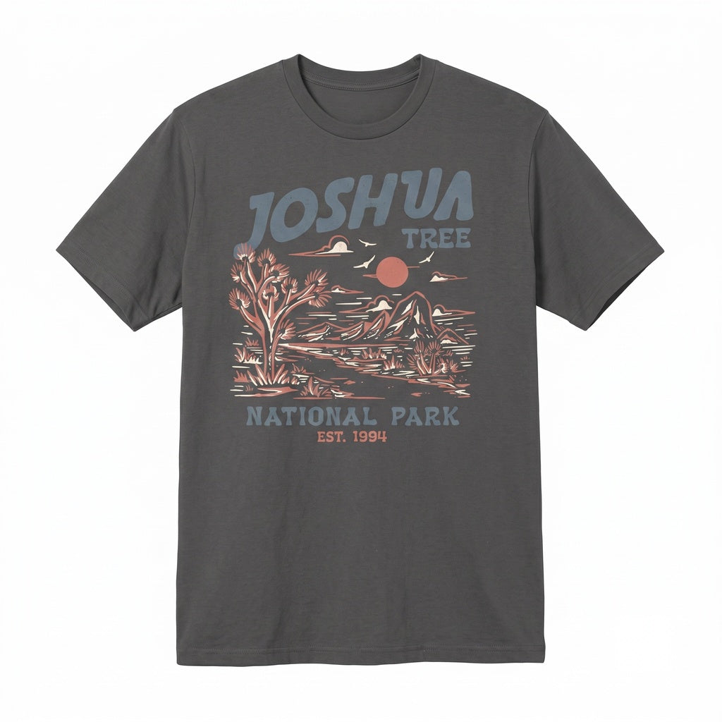 Joshua Tree National Park California Desert Vintage Retro Graphic Print Unisex TShirt