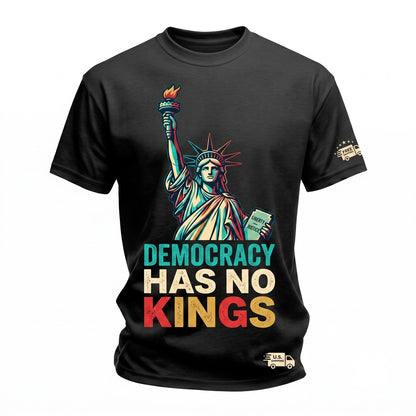 Democracy Has No Kings Statue of Liberty Protest Graphic Unisex TShirt