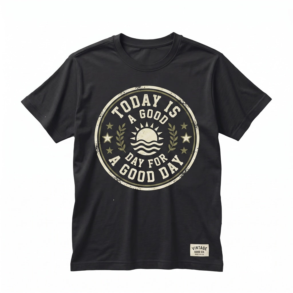 Good Day Motivational Graphic Cotton Apparel Top,