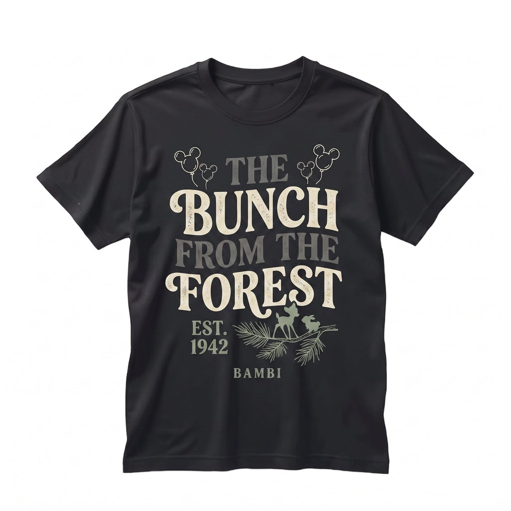 Vintage Bambi Thumper Deer Rabbit Theme Park Family Vacation Graphic Apparel, Unisex TShirt