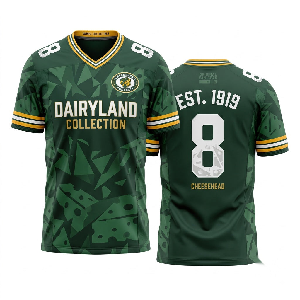 Unisex Stitched Game Day Football Jersey - Breathable Lightweight Athletic Fan Mesh Shirt