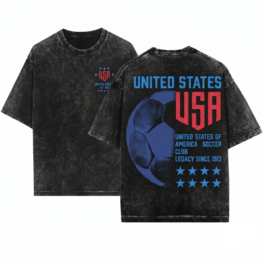 1994 American Soccer National Team Retro Game Day Fan Gear Unisex Wash T-Shirt