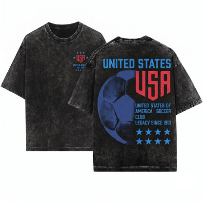 1994 American Soccer National Team Retro Game Day Fan Gear Unisex Wash T-Shirt