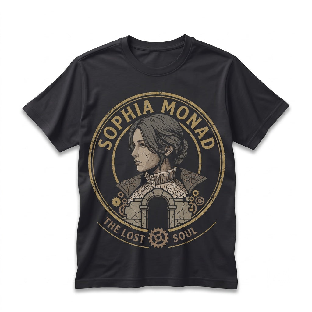 Sophia Monad Blue Butterfly Gothic Puppet Sci-Fi Horror Gaming Vintage Cotton Graphic Print Unisex TShirt