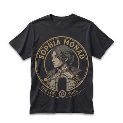Sophia Monad Blue Butterfly Gothic Puppet Sci-Fi Horror Gaming Vintage Cotton Graphic Print Unisex TShirt