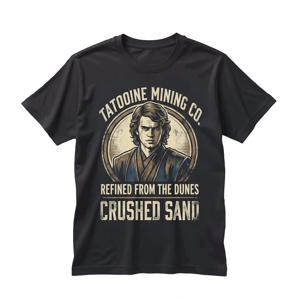 Retro Anakin Skywalker I Dont Like Sand Quote Vintage Sci-Fi Graphic Unisex TShirt