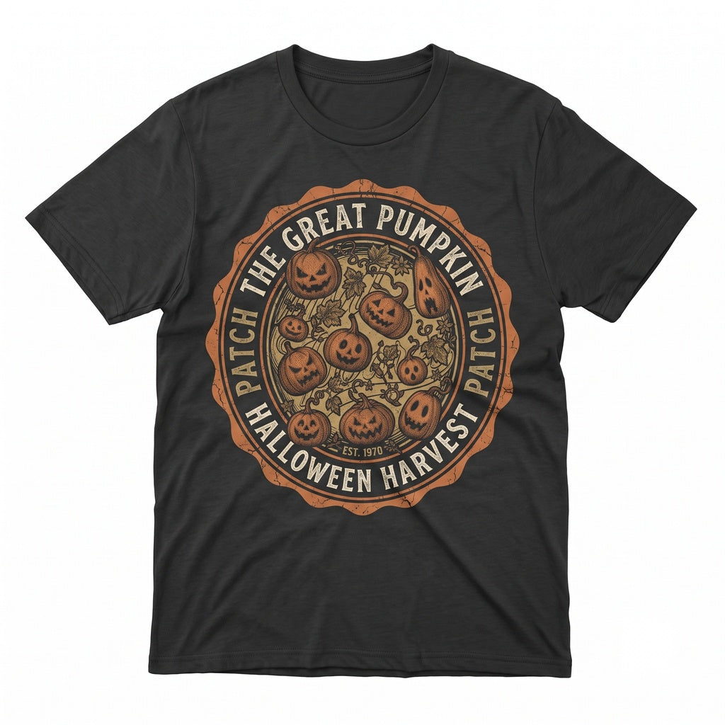 Vintage Spooky Jack-o-Lantern Halloween Graphic Fall Trick-or-Treat Gift Unisex TShirt