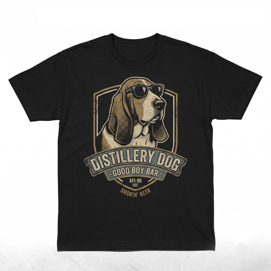 Basset Hound Drinking Beer Funny Sarcastic Dog Meme Mom Dad Lover Gift Unisex TShirt