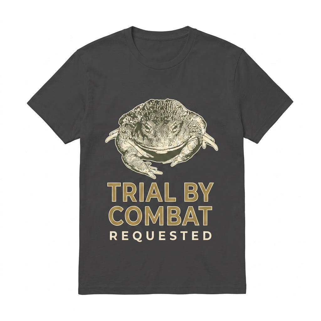 Trial By Combat Japanese Frog Meme Graphic Vintage Humor Apparel Unisex TShirt