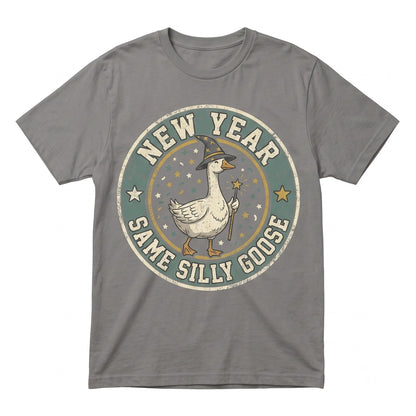 Happy New Year 2026 Silly Goose Crew Funny Matching Family NYE Party Cute Graphic Gift Unisex TShirt